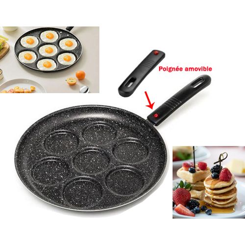 Offfre Poêle en granite pour crêpes avec une poignée amovible Anti adhésif
 Fiche Technique et Prix au Maroc