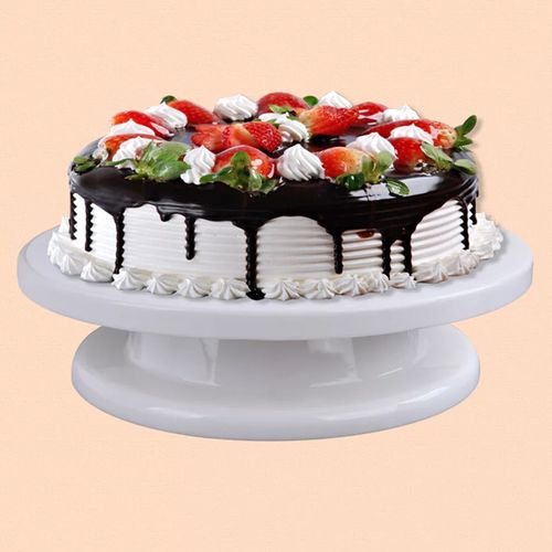 Plateau blanc tournant support de gâteau décoration de gâteau Cake turntable
 Fiche Technique et Prix au Maroc