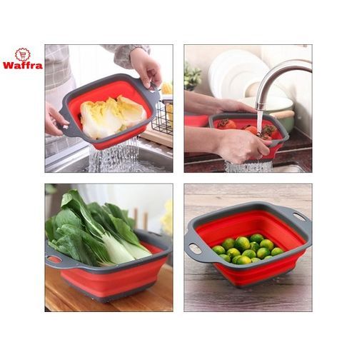 Qlux Passoire pliable de cuisine au-dessus de l'évier Panier Égouttoir en SILICONE
 Fiche Technique et Prix au Maroc