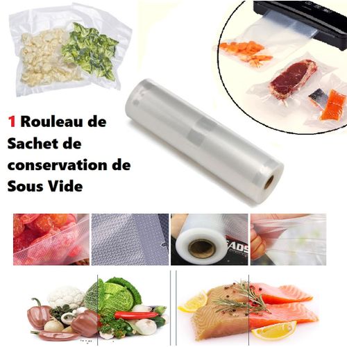 Sachet de conservation des fruits sous vide, 1 rouleau = 100 Sacs réutilisables
 Fiche Technique et Prix au Maroc