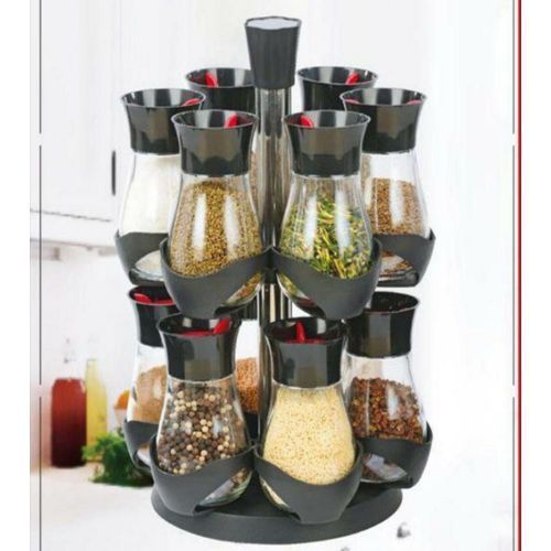 Set 12 Pots à épices avec Support et un Design Magnifique
 Fiche Technique et Prix au Maroc