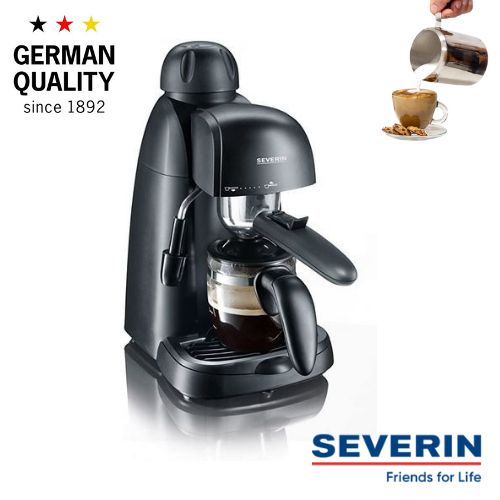 Severin Machine à Café 3,5 bars de pression Expresso et Cappuccino, Buse Vapeur
 Fiche Technique et Prix au Maroc
