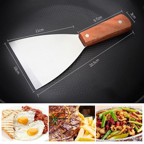 Spatule Grattoir en Acier Inoxydable Manche bois Tourneur de crêpes & puncake
 Fiche Technique et Prix au Maroc