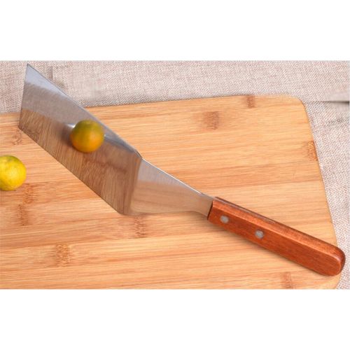 Spatule de Cuisine - acier inoxydable // Manche en bois, Wok pelle à crêpes, ustensiles de cuisine
 Fiche Technique et Prix au Maroc
