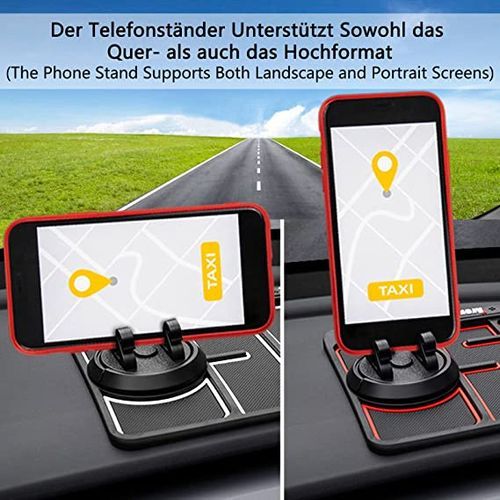 Tapis multifonctionnel pour téléphone portable de voiture avec support rotatif
 Fiche Technique et Prix au Maroc