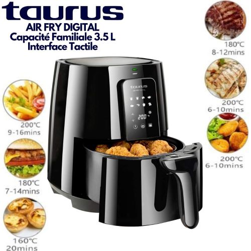 Taurus Friteuse À Air Chaud Eectrique Ecran Tactile 3.5 Litres Sans Huile Qualité Espagnole 1300 Watt
 Fiche Technique et Prix au Maroc