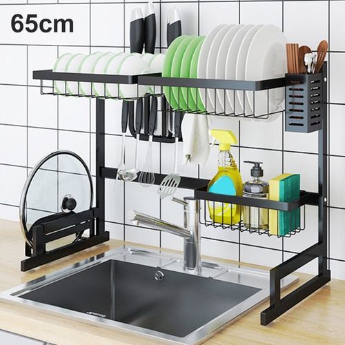 égouttoir à vaisselle réglable en acier inoxydable à 2 niveaux
 Fiche Technique et Prix au Maroc