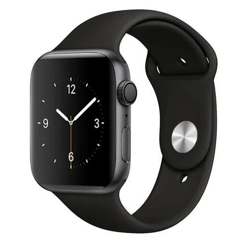 bracelet Compatible avec Apple watch, en silicone, Série 1 à 8, 38mm,40mm,41mm, noir.
 Fiche Technique et Prix au Maroc