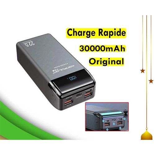 Konfulon ORIGINAL Powerbank 30 000 MAH SUPPORT 20W FAST CHARGE
 Fiche Technique et Prix au Maroc