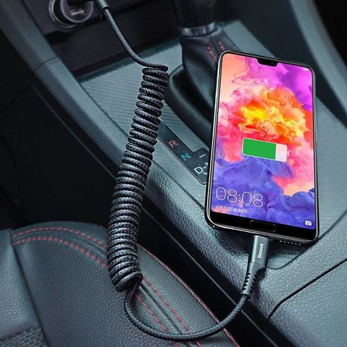 Baseus Câble de données Fish-eye Spring 1M Type-C USB noir
 Fiche Technique et Prix au Maroc