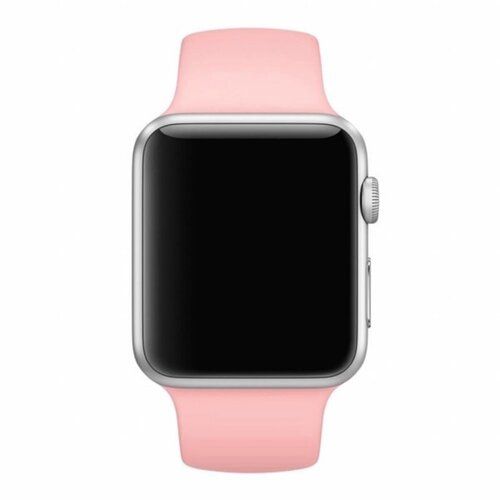 bracelet Compatible avec Apple watch, en silicone, Série 1 à 8, 38mm,40mm,41mm, rose bébé.
 Fiche Technique et Prix au Maroc