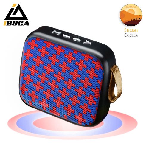 iboga Haut parleur Enceinte Bluetooth Haut Puissance plus sans Fil Baffle + Sticker Cadeau
 Fiche Technique et Prix au Maroc