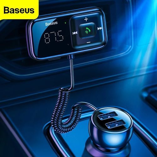 Baseus Car bluettooth 5.0 FM radio modulateur transmetteur voiture sans fil MP3 QC3.0
 Fiche Technique et Prix au Maroc