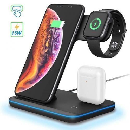 Chargeur sans fil 3 en 1 pour iPhone + Apple Watch + Airpods
 Fiche Technique et Prix au Maroc