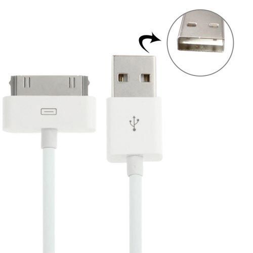 1m USB Double Sided Sync Data / Charging Cable, For iPhone 4 & 4S / iPhone 3GS / 3G / iPad 3 / iPad 2 / iPad / iPod Touch(White)
 Fiche Technique et Prix au Maroc