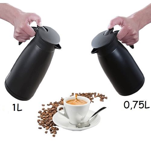 2 pcs Thermos inox Pour café et lait ,Thermos à Froides & Chaudes, 0,75L + 1L
 Fiche Technique et Prix au Maroc