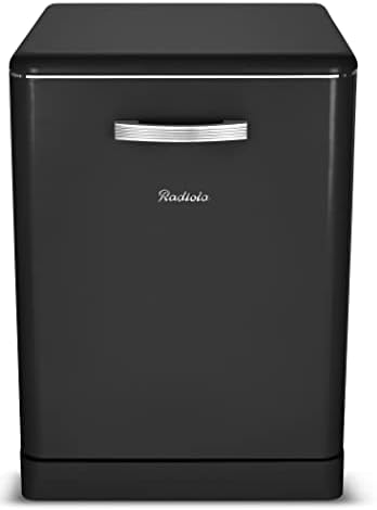 RADIOLA RALV1445VB, Lave vaisselle Vintage, 60 cm, Pose libre, Tiroir à couvert, Départ différé, 47dB, 14 couverts, Affichage du temps restant, 6 programmes, Noir Avis, Fiche Technique et Prix au Maroc