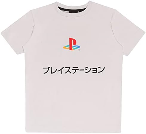 Popgear Playstation Japanese Logo Jungen Und Mädchen T-Shirt Charcal/White Garçon Fiche Technique et Prix au Maroc