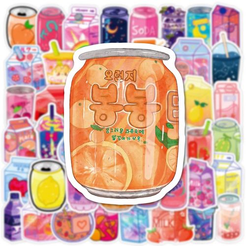 25 D02 Cute Kpop INS Style Kawaii Drink Girls Stickers Aesthetic Decal Laptop Scrapbook Phone
 Fiche Technique et Prix au Maroc