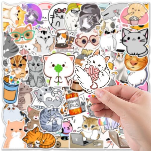 25 P02 Cute Kitten Graffiti Stickers Kawaii Creative Animal Sticker For Laptop Phone
 Fiche Technique et Prix au Maroc