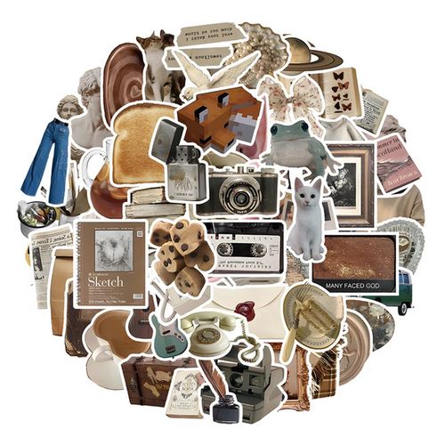 25 p04 Cute Vintage Stickers Aesthetic Cartoon Decals DIY Guitar Fridge Skateboard Travel Suitcase Car Graffiti Sticker
 Fiche Technique et Prix au Maroc