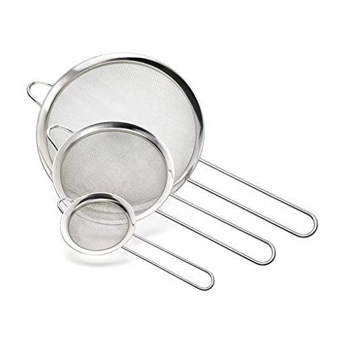 3 Pcs mini Passoires, Tamis INOX Maille Fine filtrer les poudres farine & lait
 Fiche Technique et Prix au Maroc