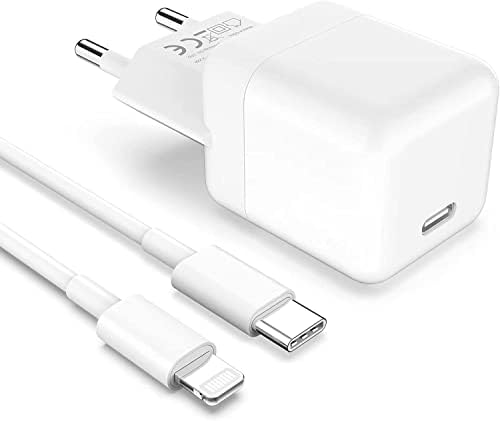 Chargeur Rapide iPhone, 20W 2-Pack Prise avec 2M Cable pour iPhone 14 13 12 11 Pro/Pro Max/Plus/Mini/SE/X/XS/XR 8 7 6 6S, iPad, Air Pods, Secteur Mural Alimentation Adaptateur Fiche Technique et Prix au Maroc