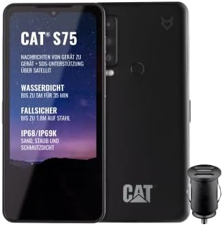 Cat S75 – Smartphone 5G Robuste avec Connexion Satellite IP68 & IP69K, MIL Spec 810H, écran FHD+ 120 Hz Super Lumineux de 6,58", Octa Core 2 GHz, Batterie 5000 mAh, 6 Go/128 Go, Android 12 – Noir Fiche Technique et Prix au Maroc