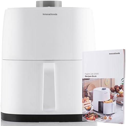 InnovaGoods® Air fryer 2L, friteuse sans huile 1200W, friteuse +100 recettes en français, airfryer avec panier antiadhésif, temporisateur et flux d'air à 360°, friteuse air chaud pour 1-2 personnes Avis, Fiche Technique et Prix au Maroc