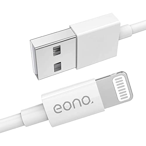 Amazon Brand - Eono Câble pour iPhone, Certifié Apple MFi C89 Câble Lightning avec Connecteur Ultra Résistant pour pour iPhone12 Pro Max Mini 11 XR XS X 8 7 6 5S SE 2020-Blanc 1M Fiche Technique et Prix au Maroc