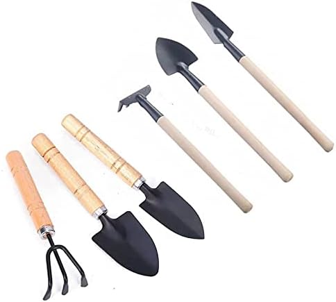 Wagoodter Lot de 6 mini outils de jardinage à main - Petits outils légers en fer - Râteau - Pelle - Bêche - Pour intérieur et extérieur - Plantation en pot Avis, Fiche Technique et Prix au Maroc