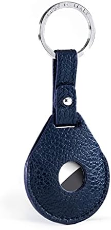 Bleeps® Porte-clés de voiture en cuir - Fabriqué en Italie - Étui pour AirTags - Élégant - Avec anneau pour clés, chiens, chats, portefeuille, sac à dos de voyage - Bleu Avis, Fiche Technique et Prix au Maroc