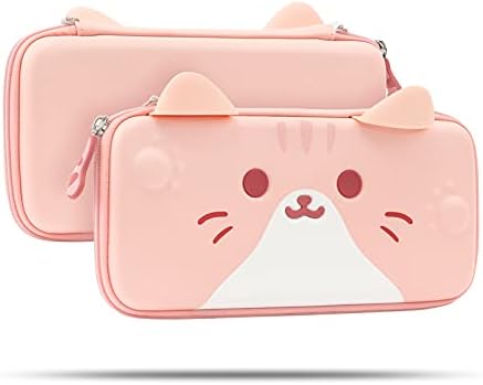 GeekShare Étui de Transport avec Oreilles de Chat Compatible avec Nintendo Switch/Switch OLED – Étui de Transport Rigide Portable pour Console Switch et Accessoires de Jeu Fiche Technique et Prix au Maroc