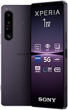 Sony Xperia 1 IV - Smartphone Android, Téléphone Portable 6.5 Pouces 21:9 CinemaWide 4K HDR OLED - Taux de rafraichissement de 120Hz - Véritable Zoom Optique - rêvetement Zeiss T* (Violet) Fiche Technique et Prix au Maroc