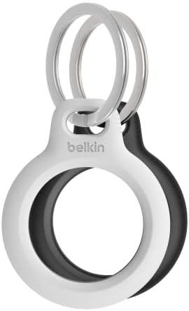Belkin Anneau de protection avec attache en métal (protection pour AirTag, accessoire résistant aux rayures, pack de 2, noir et blanc) Avis, Fiche Technique et Prix au Maroc