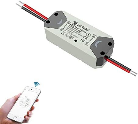 eMylo Commutateur WiFi intelligent Interrupteur d'éclairage WiFi universel Smart Home DIY Module de relais sans fil Télécommande Minuterie Commande vocale avec Alexa, Google Home Via Android IOS 1PC Avis, Fiche Technique et Prix au Maroc