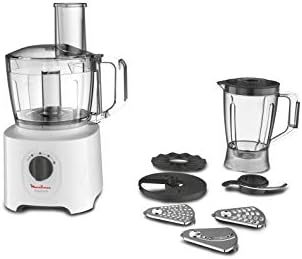 Moulinex Easy Force Robot multifonctions, 700 W, 25 fonctions différentes, Capacité utile 1,4 L, Blender 1,8 L, 6 accessoires, Réglages vitesse affichés sur chaque accessoire, Blanc FP246110 Avis, Fiche Technique et Prix au Maroc