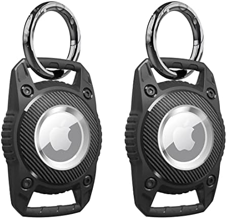 Etui AirTag,Porte-clés AirTag,AirTag Porte-Collier pour Chien étanche,Compatible avec Coque Apple AirTag,pour clés/Collier Chien/Bagages(2 Paquets Noir) Avis, Fiche Technique et Prix au Maroc