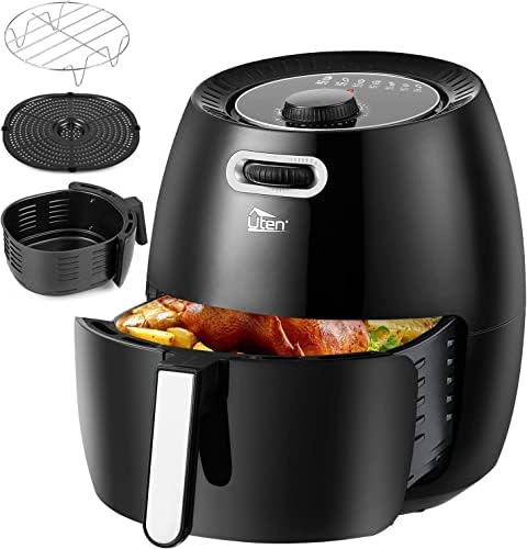 Uten Friteuse sans Huile, Friteuse à Air Électrique 6.5L avec Panier, Minuteur et Température Téglable Cuisson rapide, Grande Capacité pour 1800W Avis, Fiche Technique et Prix au Maroc