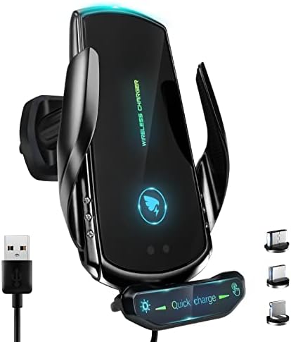 15W Qi Chargeur Induction Voiture,Chargeur sans Fil Voiture Rapide Automatic Clamping Porte Clip De Sortie d'air Support Voiture pour iPhone Samsung Fiche Technique et Prix au Maroc