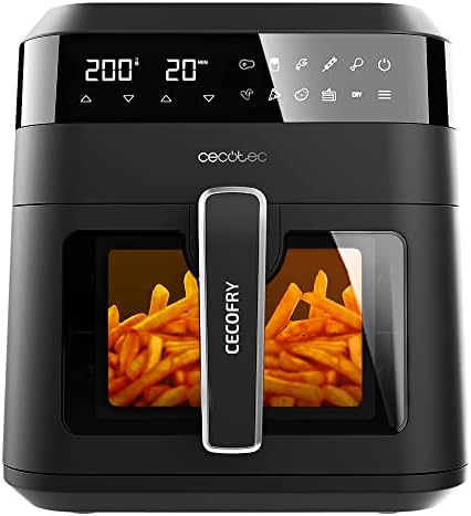 Cecotec Friteuse sans Huile à Air Chaud 6 L Cecofry Experience Window 6000. 1300 W, Technologie PerfectCook, Température réglable, Fenêtre, Panneau Tactile, 9 Modes, Minuterie Avis, Fiche Technique et Prix au Maroc