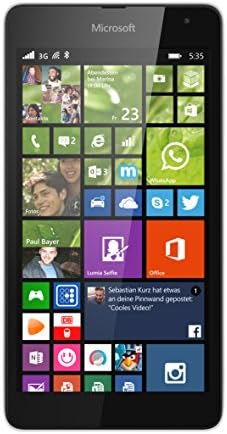 Nokia Lumia 535 Smartphone débloqué 5 Pouces 8 Go Windows Blanc (Import Allemagne) Fiche Technique et Prix au Maroc