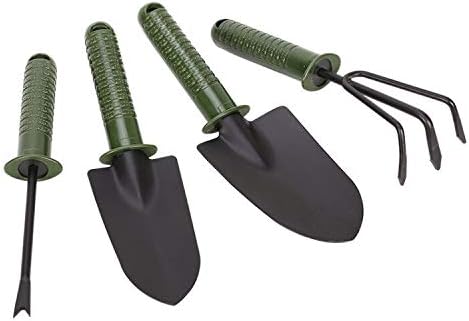 DUOJIN Kit d'outils de Jardin, 4 Pcs kit d'outils de Jardinage, Ensemble d’Outillage de Jardin d'extérieur avec Désherbeur Manuel, Truelle à Main, Truelles de repiquage, Râteaux à Main Avis, Fiche Technique et Prix au Maroc