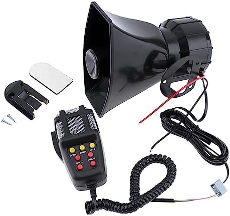 Sirène d'avertissement électronique pour voiture et moto avec micro 100 W 12 V 7 sons Fiche Technique et Prix au Maroc