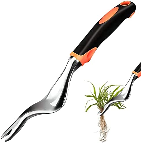 Hillylolly Désherbeur Manuel, Arrache Racine, Extracteur Mauvaises Herbes, Outil de Désherbage, Arrache Mauvaise Herbe, Weeder, Enlever Herbes, avec Outil de Manche en Caoutchouc, Longueur : 29 cm Avis, Fiche Technique et Prix au Maroc