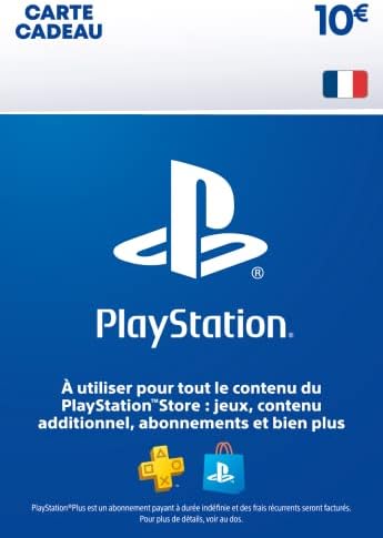 10€ Carte Cadeau PlayStation | PSN Compte Français [Code par Email] Fiche Technique et Prix au Maroc