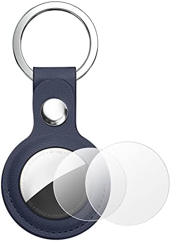 AFXEE AirTag Étuis de Protection en Cuir, PU Airtag Porte Clé, Étuis pour Apple AirTag Anti-Chute et Anti-Rayures Portable Key Finder pour Clés, Enfants, Animaux Compagnie (Airtag Non Inclus) (Bleu) Avis, Fiche Technique et Prix au Maroc
