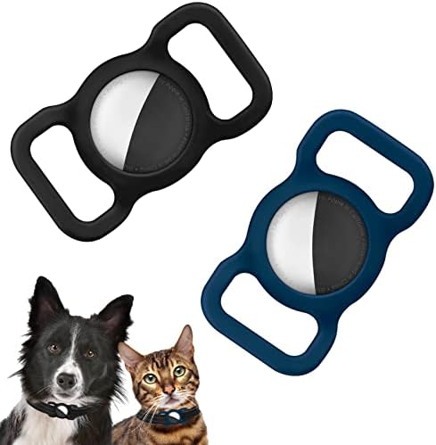Ainiv Étui de Protection en Silicone pour Airtag, 2PCS Housse de Protection pour AirTags, Étui de Protection Étanche Anti-Perte, Porte-clés AirTag pour Collier de Chien et Chat de Compagnie Avis, Fiche Technique et Prix au Maroc