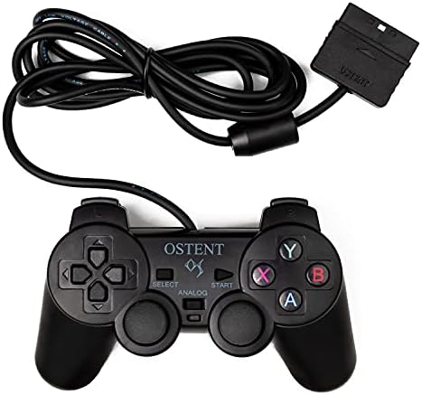 OSTENT Câblé Analogique Contrôleur Gamepad Joystick Joypad Compatible pour Sony PS2 PSone PSX Console Double Shock Jeux Vidéo Fiche Technique et Prix au Maroc