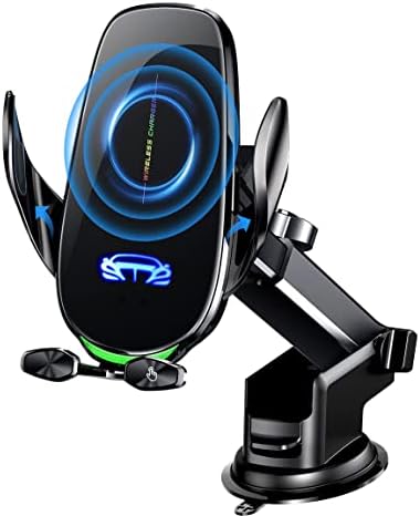 15W Qi Chargeur Induction Voiture, Support Téléphone Voiture, Chargeur sans Fil Voiture Rapide Automatic Clamping Porte Clip De Sortie d'air Support Téléphone Voiture pour iPhone Samsung Huawei LG Fiche Technique et Prix au Maroc